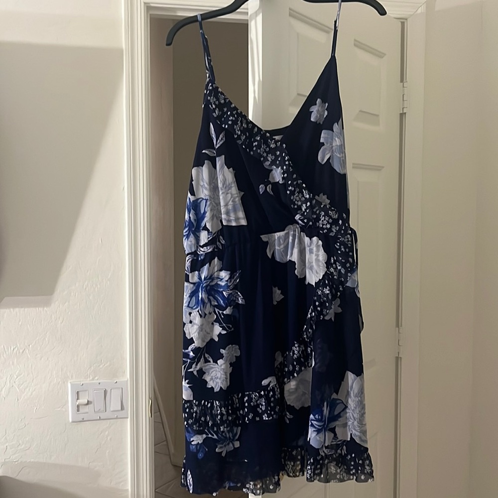 Blue floral dress
